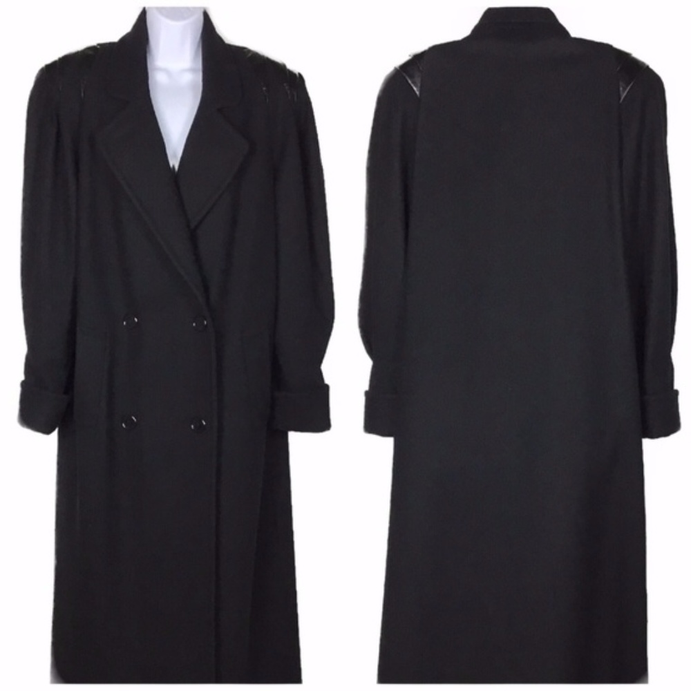 Vintage Long Black Billi By Billycoat Coat 1980s